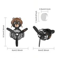 Đầu lắc phi công gấu cánh quạt quay Máy làm mát không khí ô tô Máy bay vui nhộn dễ thương lắc phim hoạt hình kẹp thông gió nước hoa máy bay máy bay ô tô điều hòa không khí cửa thoát khí máy khuếch tán hương thơm bảng điều khiển hương liệu đồ trang trí quạt phụ kiện nội thất đồ trang trí hương vị tươi mới mùi hương đại dương nước hoa mùi hương hương thơm cho nam giới - mặt phẳng đầu lắc nhỏ - Xem 4