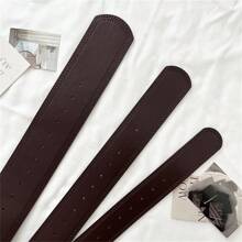 1 Stück braun PU Leder Vintage Stil breite Schnalle Gürtel für Frauen, verstellbare Länge 103-108cm Sommer, Schule, Herbst, Halloween - Braun - Übersicht 11