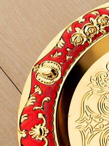 1 Bộ ấm trà, Bộ bình đựng rượu, Bộ phong cách Châu Âu, Bộ đồ ăn bằng kim loại màu vàng, Dùng trang trí nhà cửa và nhà hàng, Bộ cốc và ly thủy tinh màu vàng sang trọng, Sang trọng, Đồ dùng lưu trữ, Trang trí phòng, Có thể dùng đựng nước uống, cà phê, sữa, đồ uống, v.v., Thích hợp cho nhà bếp, nhà hàng, quán bar, tiệc tùng, tụ họp, đám cưới, quà tặng cho bạn bè, quà tặng cho bạn trai, quà tặng cho cha, quà tặng Giáng sinh, quà tặng năm mới. - Đỏ - Xem 7