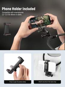 Soporte de atalaje en primera persona para GoPro, DJI, Insta360 y smartphones - Modelo ordinario (compatible con teléfonos móviles y cámaras de acción) - Ver 7
