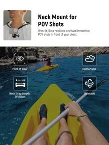 Soporte de atalaje en primera persona para GoPro, DJI, Insta360 y smartphones - Modelo ordinario (compatible con teléfonos móviles y cámaras de acción) - Ver 2