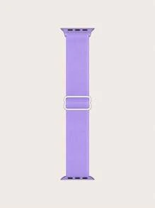 1pc Nylon Watch Band Fit For 38/40/41/42/44/45/49mm Apple Watch SE/Series 9/8/7/6/5/4/3/2/1/Ultra 2, Elastic Rope, Canvas Strap, Rainbow, Bohemian, Leopard Print, Animal Footprint Design
