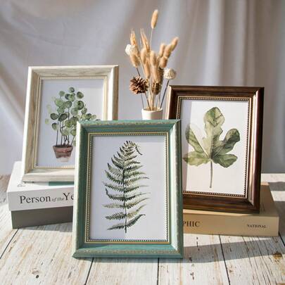 1 pieza Marco de foto vintage dorado - Pantalla multiusos para pared y sobremesa, adecuado para fotos de paisajes, florales, retratos y arquitectura - Perfecto para decoración de sala de estar, dormitorio y entrada