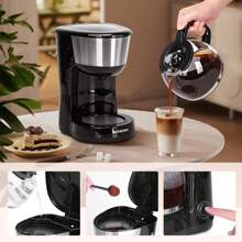 Electric Drip Coffee Maker, With Reusable Filter, LCD Display, 24 Hour Programmable, Auto Shut-Off, 1.5L Capacity (12 Cups), Keeps Coffee Hot For 40 Minutes, 800W - 查看 5