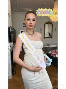 婴儿洗礼派对肩带、孕妇白金脚印熊、婴儿洗礼装饰、婴儿洗礼派对礼品、婴儿洗礼派对宾客礼品 - 白色 - 查看 8