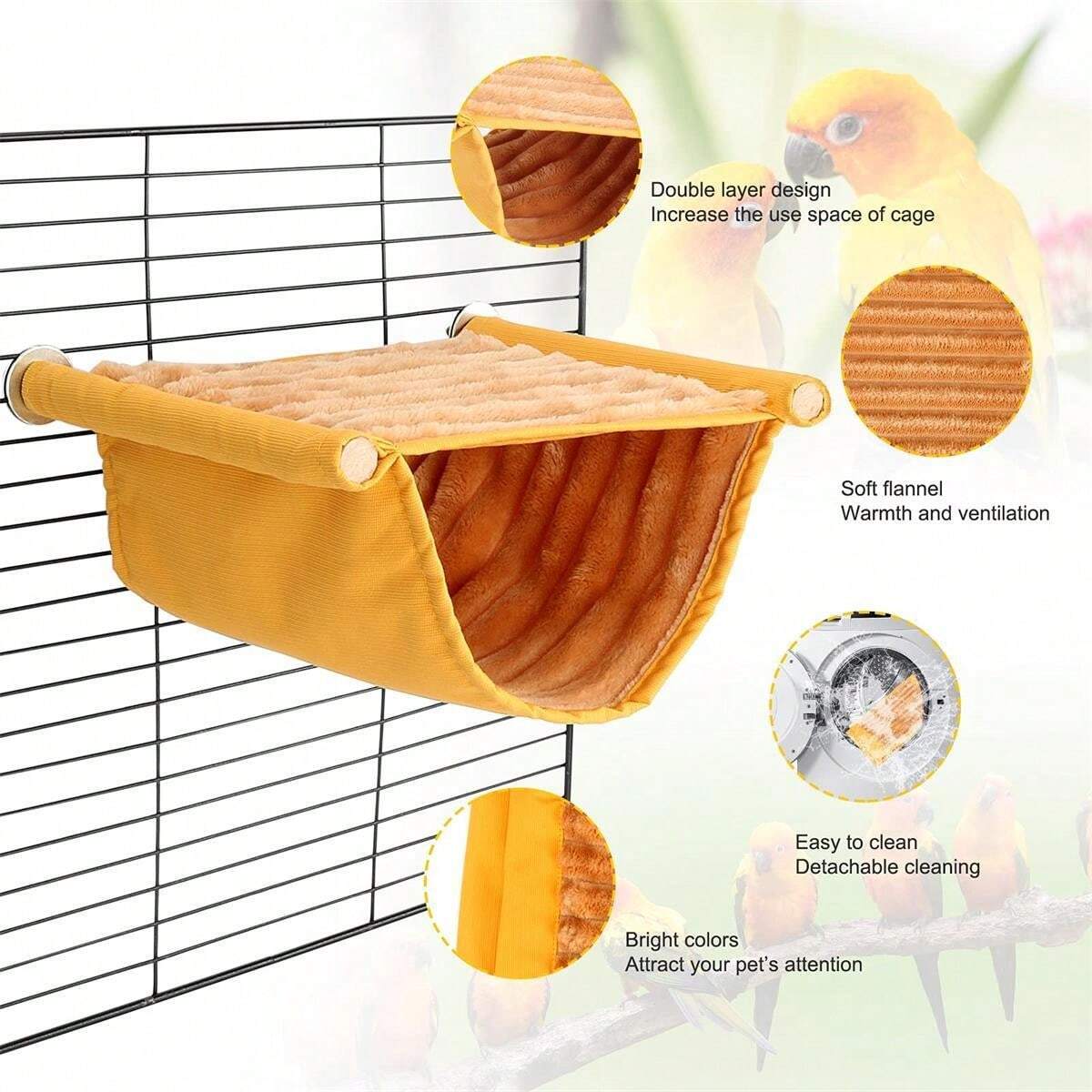 BWOGUE Winter Warm Bird Nest Bed Hanging Hammock Snuggle Hut Parrot