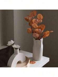 Nordic Ceramic Vase INS Flower Pot Human Face Abstract Figurine Living Room Office Table Desk Inetrior Home Decoration - C - 查看 4