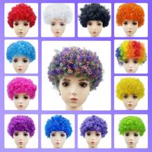 1 pieza Peluca de cabello explosivo y colorido, tocado con estilo de pelo de payaso para Halloween, accesorio de disfraz para fiesta de disfraces, sombrero de pelo rizado y esponjoso, adecuado para eventos escolares, reuniones con amigos, festivales, artículos de fiesta divertidos, accesorio para fotografía