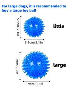 1pc Squeaky Dog Toy Balls (6 Colors) Puppy Chew Toys For Teething, Medium, Large & Small Dogs, Aggressive Chewers