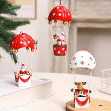 1pc Christmas Decoration, Ins Style European Christmas Parachute Christmas Tree Hanging Ornament, Home Desktop Party Decor - Multicolor - View 3