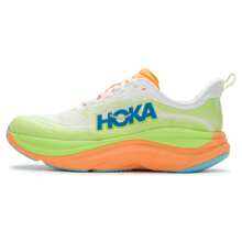 Hoka ONE ONE Men & Women SKYFLOW Lightweight Responsive Running Shoes, Casual Sport Sneakers - Frost White/Sun Blaze - View 1