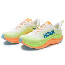 Hoka ONE ONE Men & Women SKYFLOW Lightweight Responsive Running Shoes, Casual Sport Sneakers - Frost White/Sun Blaze - View 2