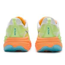 Hoka ONE ONE Men & Women SKYFLOW Lightweight Responsive Running Shoes, Casual Sport Sneakers - Frost White/Sun Blaze - View 4