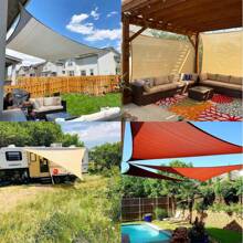 1pc Sun Shade Sail Breathable Rectangle Triangle Canopy UV Block Cover  Four Seasons For Outdoor Patio Backyard Garden