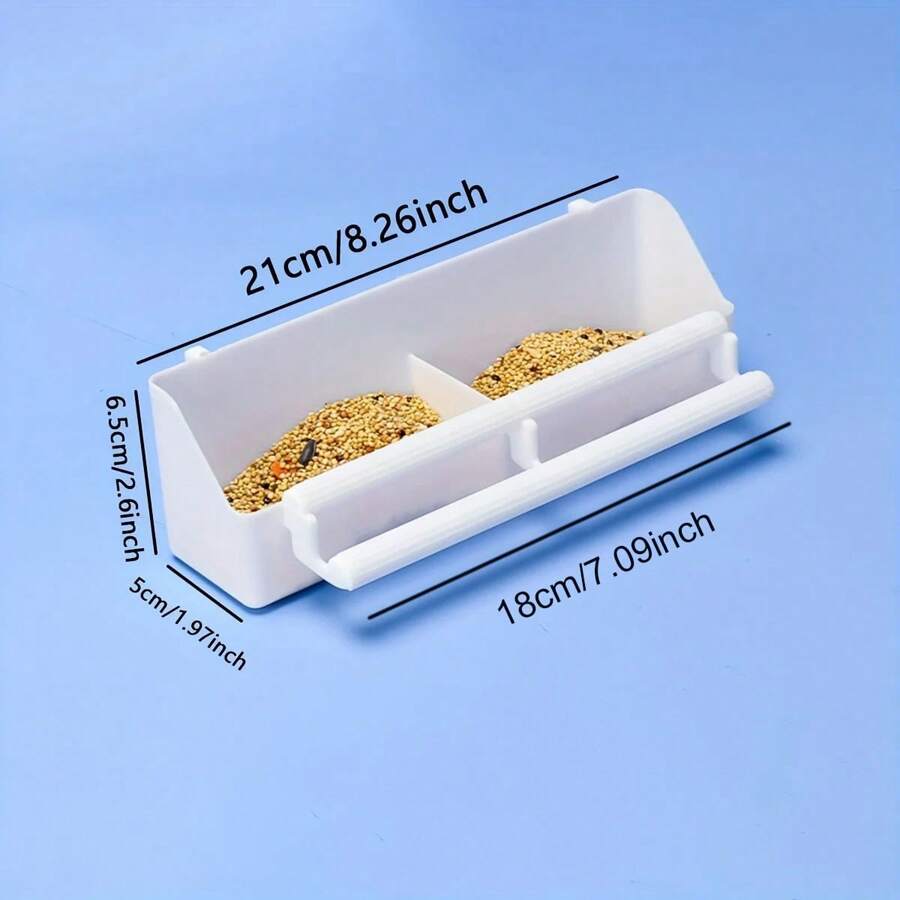 Parrot Food Water Feeder Hanging Bowl Bird Quail Cage Feeding Cup