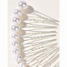18 Clips Wreath Bridal Hair Clip Accessory A90 - 銀色 - 查看 5