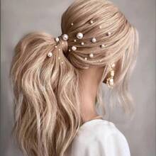 18 Clips Wreath Bridal Hair Clip Accessory A90 - 銀色 - 查看 6