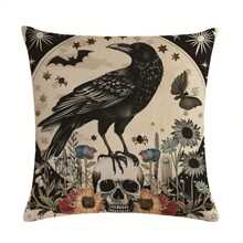 1pc Butterfly, Crow, Moon 3D Print Cushion Cover, 3 Size Options For Sofa Bed Decoration (Pillow Insert Not Included) Gifts Birthday Graduation - Multicolor - View 9
