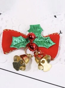 5 件圣诞铃铛装饰带蝴蝶结铃铛圣诞树装饰最佳礼物 - 彩色 - 查看 10