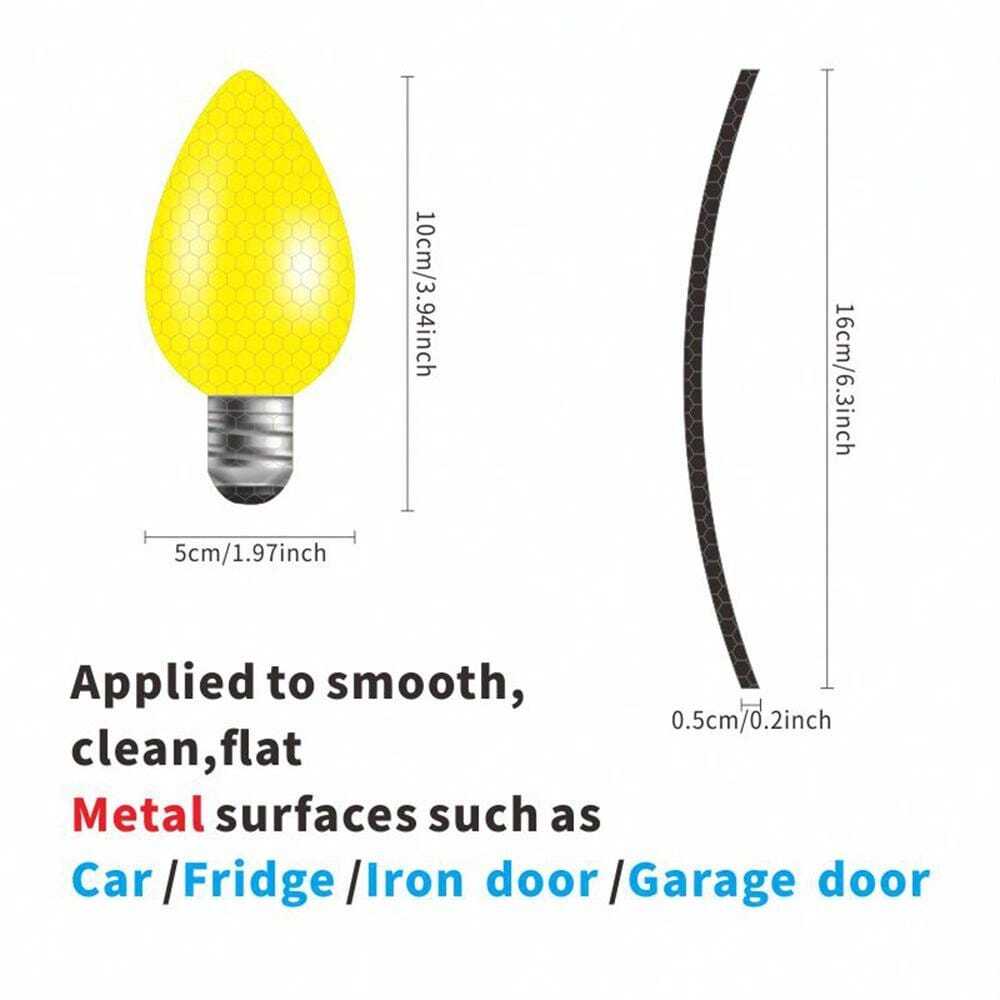 20 Pieces Christmas Car Set Include 12 Reflective Light Bulb