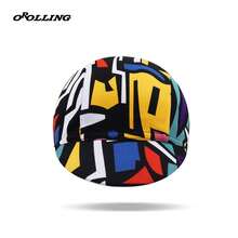 Gorra de ciclismo personalizada con líneas de graffiti, almohadilla para casco de ciclismo adecuada para deportes al aire libre - Pintada - Ver 5