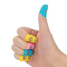 5/13 pièces Ensemble de protecteurs de doigts en silicone, protège-doigts respirants pour l'artisanat DIY et les accessoires de couture