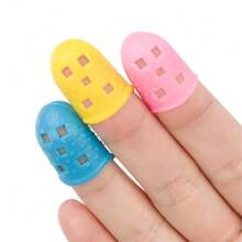 5/13 pièces Ensemble de protecteurs de doigts en silicone, protège-doigts respirants pour l'artisanat DIY et les accessoires de couture