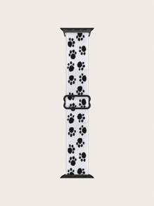 1pc Nylon Watch Band Fit For 38/40/41/42/44/45/49mm Apple Watch SE/Series 9/8/7/6/5/4/3/2/1/Ultra 2, Elastic Rope, Canvas Strap, Rainbow, Bohemian, Leopard Print, Animal Footprint Design