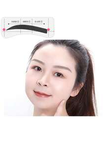 12支48支眉卡，有12种眉形选择，一支4支，适合新手化妆眉形造型、化妆、便宜、房间装饰、梳妆台、旅行、卧室、化妆配件