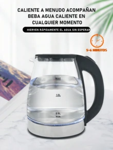 Hervidor eléctrico de vidrio transparente con luz LED 2.0L de agua hirviendo apagado automático - Tipo de Enchufe A USA (110-127V) - Ver 5