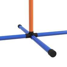 Conjunto de treinamento de agilidade para cães PawHut 4 peças Conjunto de agilidade para cães com pontas de slalom, área de descanso, cerca e anel de salto laranja e azul - Azul - Ver 8