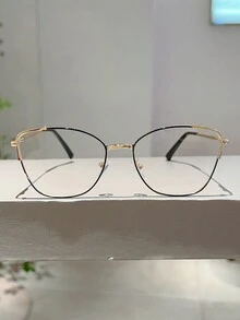 1 件女式新款全框蝴蝶形眼镜时尚多色金属框架流行粉色眼镜奢华精致男士眼镜适合宴会和节日装饰眼镜配件女士 - 彩色 - 查看 8