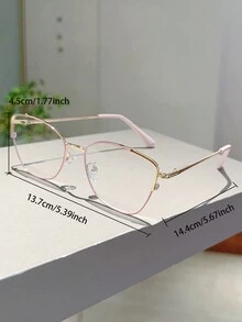 1 件女式新款全框蝴蝶形眼镜时尚多色金属框架流行粉色眼镜奢华精致男士眼镜适合宴会和节日装饰眼镜配件女士 - 彩色 - 查看 5