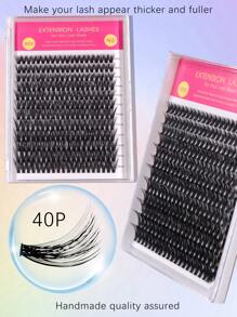 240 Clusters Thick And Fluffy Party-Style False Eyelashes For Diy, 3d Curled - Black - View 7
