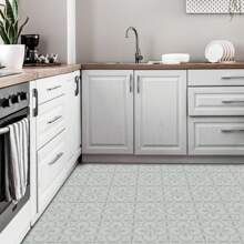 4pcs/Pack Self-Adhesive Thickened Matte PVC Wall & Floor Tiles, Suitable For Peel And Stick, Waterproof, Scratch-Resistant, Oil-Resistant, No Cutting Needed, Applicable For Bathroom, Bedroom, Kitchen And Living Room Decoration, Two Size Options: 20*20cm/30*30cm - Multicolor - View 5