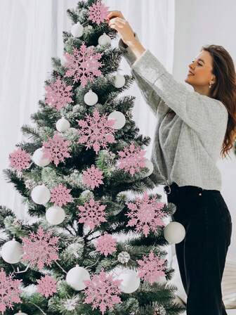 12Pcs Paper Snowflakes, And New Year Hanging Decorative Snowflakes, Suitable For Home Bedroom Office Decoration, Tree Decoration Pendants, Event Party Decorations, Scene Decorations, Winter Decorations Best Gifts Birthday Home Decor Christmas Decorations Room Decor Christmas Christmas Decorations Home Christmas Gifts Christmas Decor