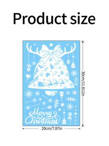 Miếng dán cửa sổ tĩnh điện trang trí Giáng sinh, Decal cửa sổ Giáng sinh, cho Giáng sinh - Nhiều màu - Xem 11