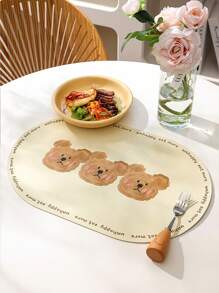 1 件卡通 Emo 愤怒熊单柄碗，6 英寸/610 毫升，可爱陶瓷单耳汤碗，家用，搪瓷餐具套装，餐垫，单人礼盒，圣诞礼物，学校用品 - emo熊-單耳碗 - 查看 8