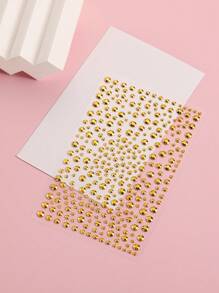 金色仿宝石脸部和眼部贴纸音乐节化妆派对装饰脸部宝石贴纸 - 金色 - 查看 5