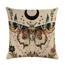 1pc Butterfly, Crow, Moon 3D Print Cushion Cover, 3 Size Options For Sofa Bed Decoration (Pillow Insert Not Included) Gifts Birthday Graduation - Multicolor - View 11