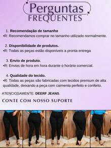 Women's Skinny Plus Size Basic Black Jeans High Waist Lifts Butt - Negro - Ver 9