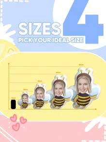1 Stück personalisiertes Minime Zierkissen - Individuelles Foto | Niedliche Tiere und witzige Styles | Ideales Geschenk für ihn, sie, Freund, Freundin, Vater, Mutter, Familie und Freunde | Perfekt für Inneneinrichtung - Sofa, Bett, Auto, Teezimmer, Schlafzimmer, Wohnzimmer | Einzigartiges Minime Gesichtskissen für Valentinstag, Muttertag, Geburtstage, Kindertag, Vatertag, Jahrestage, Abschluss, Hochzeiten, Weihnachten | Verschiedene Größen erhältlich, witzige Einzigartigkeit für Einweihungsgeschenke
