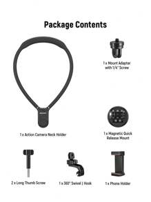 Soporte de atalaje en primera persona para GoPro, DJI, Insta360 y smartphones - Modelo ordinario (compatible con teléfonos móviles y cámaras de acción) - Ver 11