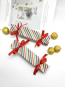 5/10/50pcs Christmas Red Striped Candy Favor Boxes Gift Boxes Party Supplies Wedding Decorations Christmas Decorations Christmas Decor Christmas Gifts Christmas Wrapping Paper  Christmas Party Supplies Christmas Gift Bags Christmas Bags Christmas Stickers