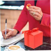50/100/150 Pack Gift Boxes 2.1x2.1x2.1 Inch Candy Boxes Red Gift Boxes With Ribbons For Birthday Wedding Anniversary Christmas Halloween Party Supplies - 50 - 查看 8