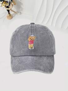 独特的高尔夫熊图案棒球帽 - 可调节、轻便的女士老爹帽