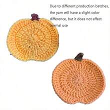 1 件钩针南瓜杯垫套装 - 手工制作，非常适合万圣节和秋季家居装饰，多功能餐桌配件和礼物万圣节餐桌装饰秋季 - 黃色 - 查看 7