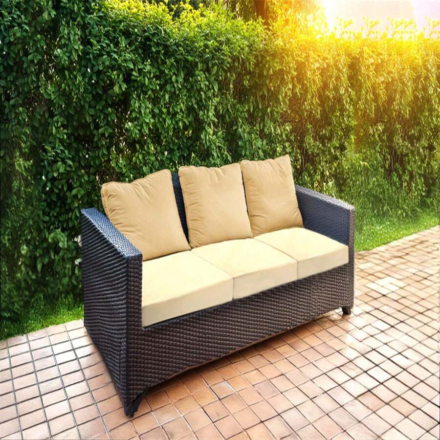 2Pcs Outdoor Sofa Cushion Covers, Waterproof Patio Couch Cushions