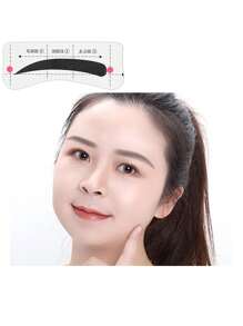 12支48支眉卡，有12种眉形选择，一支4支，适合新手化妆眉形造型、化妆、便宜、房间装饰、梳妆台、旅行、卧室、化妆配件