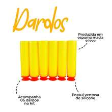 NERF Dart Blaster With Protective Mask 6 Darts Included - Màu vàng - Xem 5